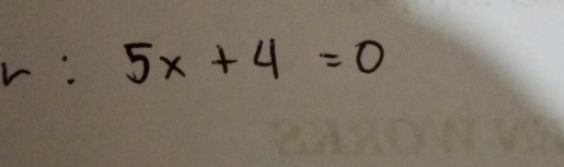 4 :5x+4=0