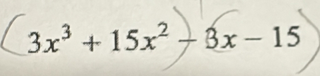 3x³ + 15x² + 3x −15