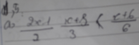 ao  (2x-1)/2  (x+8)/3 