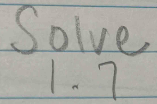 Solve