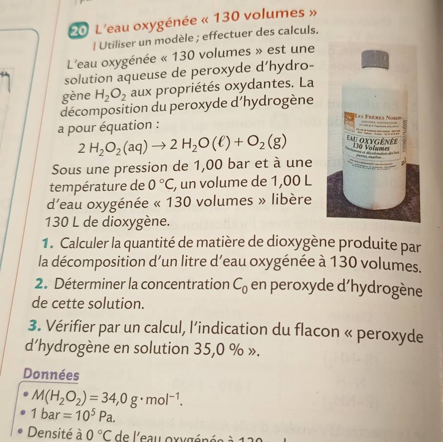 Eau oxygénée Cooper flacon de 125 ml