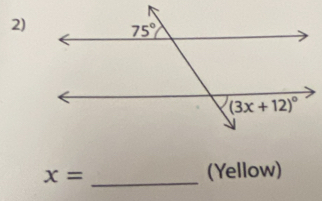 x= (Yellow)