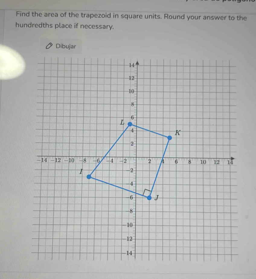 Find the area of the trapezoid in square units. Round your answer to the 
hundredths place if necessary.