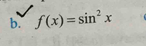 f(x)=sin^2x