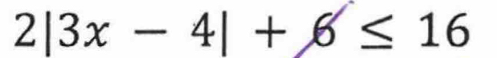 2|3x-4|+6≤ 16