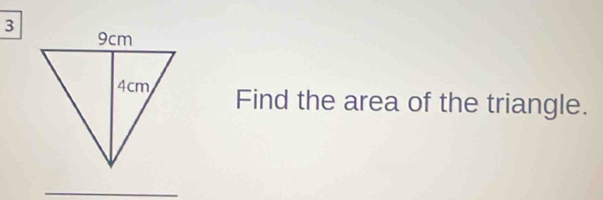 Find the area of the triangle.