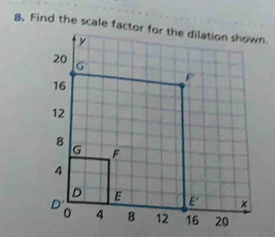 Find the scale facto.