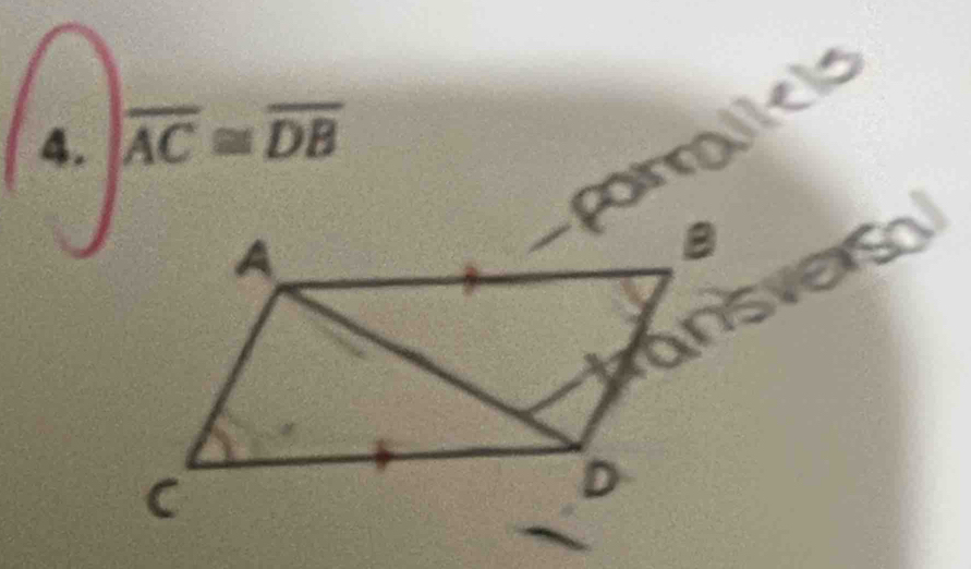 overline AC≌ overline DB