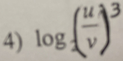 log (log _x( u/v )^3