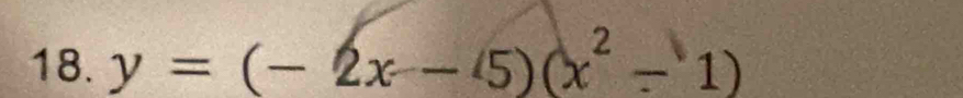 y=(-2x-5)(x^2-1)