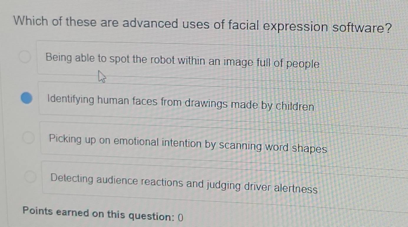 Solved: Which of these are advanced uses of facial expression software ...