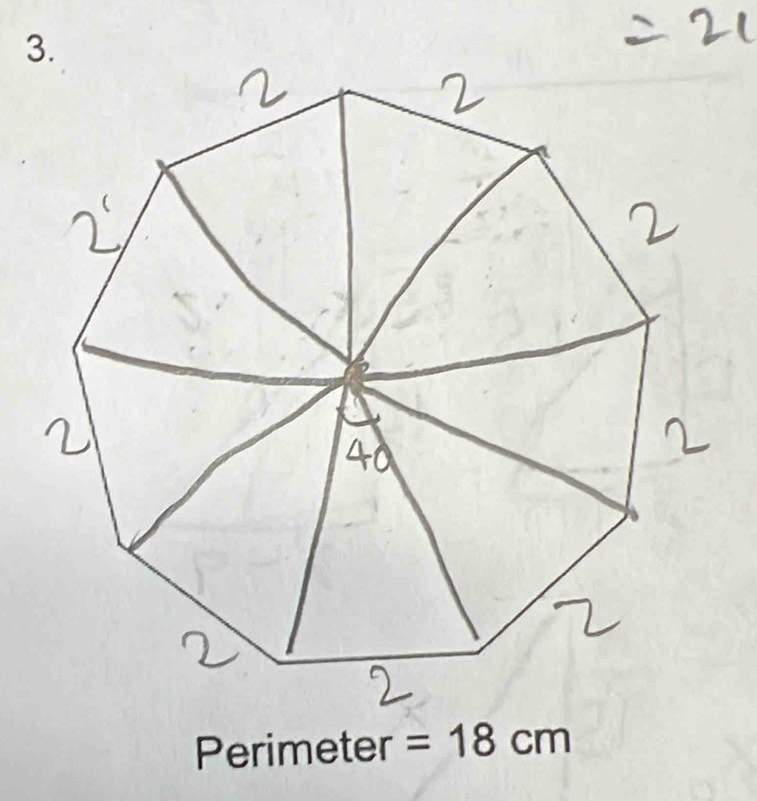 3
Perimeter =18cm