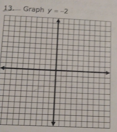 Graph y=-2