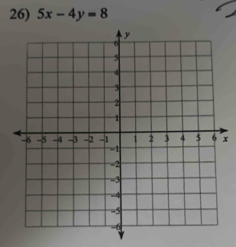 5x-4y=8
x