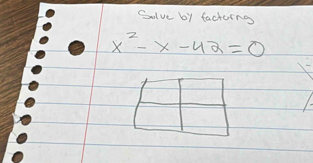 Golve by facturne
x^2-x-42=0