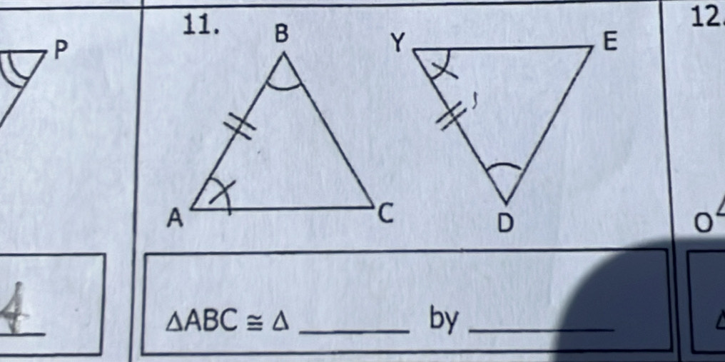 12 
_ 
_ △ ABC≌ △
by_