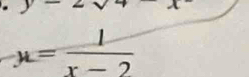 underline 
mu = 1/x-2 