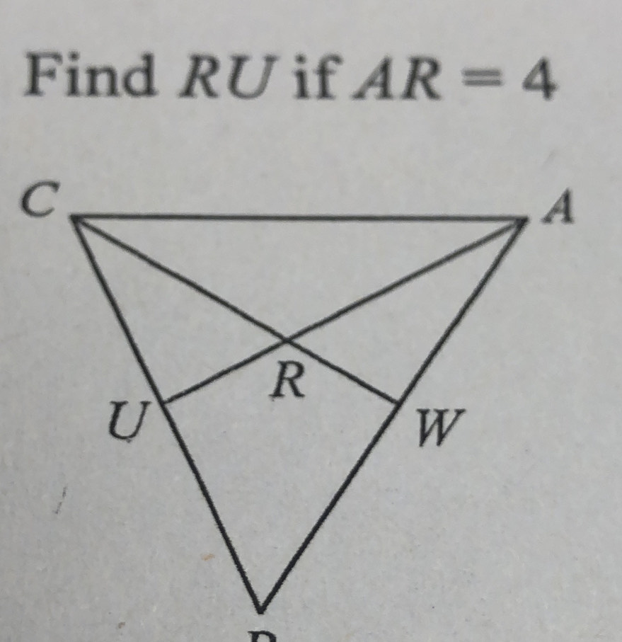 Find RU if AR=4