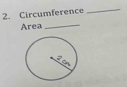 Circumference 
_ 
Area_