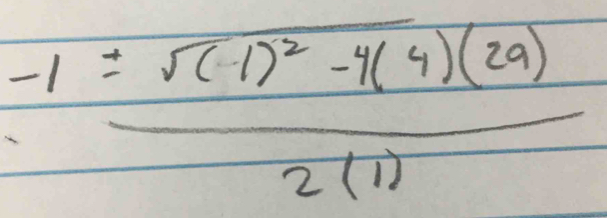 frac -1=sqrt((1)^2)-4(4)(2a)2(1)