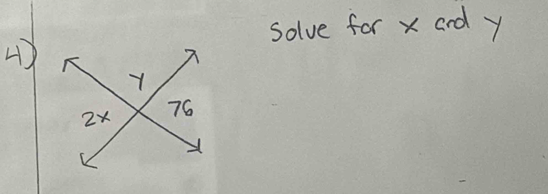 solve for x ard y
4)