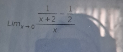 Lim_xto 0frac  1/x+2 - 1/2 x