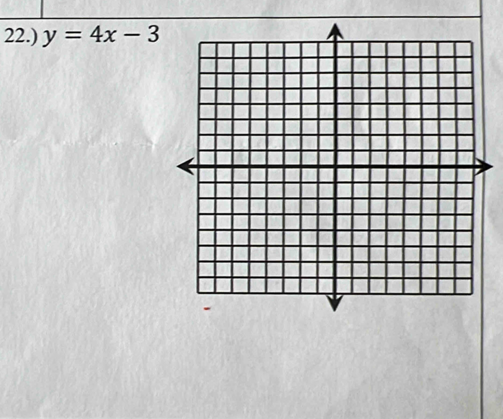 22.) y=4x-3