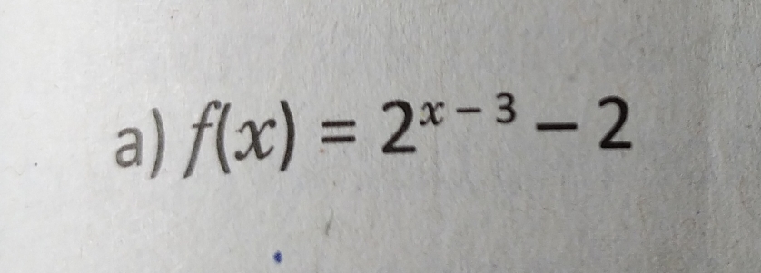 f(x)=2^(x-3)-2