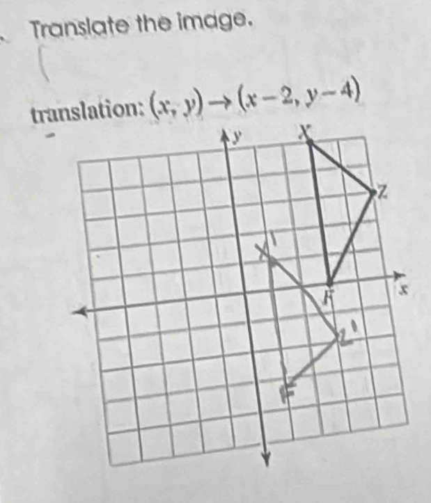 Translate the image.
(x,y)to (x-2,y-4)