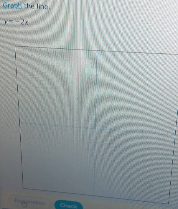 Graph the line.
y=-2x
Explanation Check