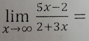 limlimits _xto ∈fty  (5x-2)/2+3x =