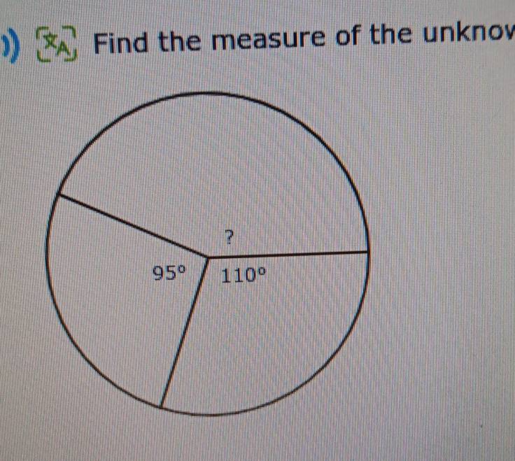 Find the measure of the unknov