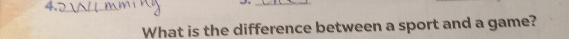 What is the difference between a sport and a game?