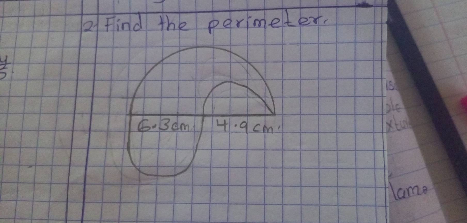 find the perimeter.
 y/5 
18
ple 
xtu 
lame