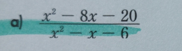  (x^2-8x-20)/x^2-x-6 