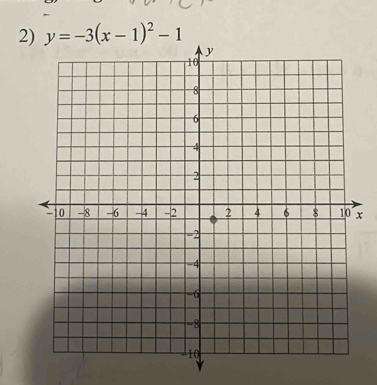 2 y=-3(x-1)^2-1
x