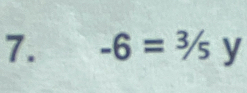 -6=3/5 y