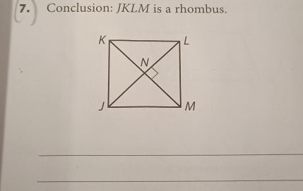 Conclusion: JKLM is a rhombus.