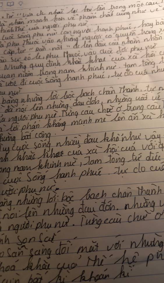 TuVua cc whāi hai bāi làn Zrong mot cau) 
la whān manh hon vè `phan chai aing nic ve 
hinihe wa nquǒi phu nu 
luoi song phu nuì ion nguèi hank phaé, hay bā 
aphu Thuoi vào nhung nquoi co`qugen hóng 
cap tiè Ràn nài dclen dāu cāu nham whān 
o su eó le, phu Huoò, váo cuá dài phu nuè 
Nhang quy dinh zhao khot cua xā hēig 
uan nioin long ham thinh nue. tam, tong 
jute dicuóc song hanh phuǐ, te do cuā who 
u nu 
bang whung loi Goc lach chan Thanh, tw'n 
dà néi lèn nhng dau clon, whyng ust ut 
a nguói phu ni Tng cau chéi o hong cai 
ili phan Zhang manh me len an xih 
Ruing bat coing. 
Ty capc song whien dou hhonh vay 
wh What whe cua xā hōi cuá vǒic 
ong ream Phinh mè, Tam tong be diúe 
cusi Song hanh phué The do cut 
utr pohu nc, 
ing nhong loi bae bach chan thanh 
noi len nhong dai dón. whung 
nguòiphunǎ. Tungeai chu o 
in son Sat? 
San sang doi mai vèi whuàng 
hoa Qhài quà tù he pn 
ihāi hi bhoān hì