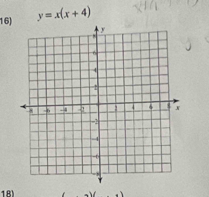 y=x(x+4)
18)