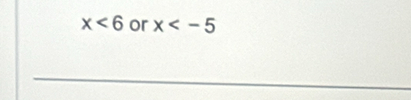 x<6</tex> or x