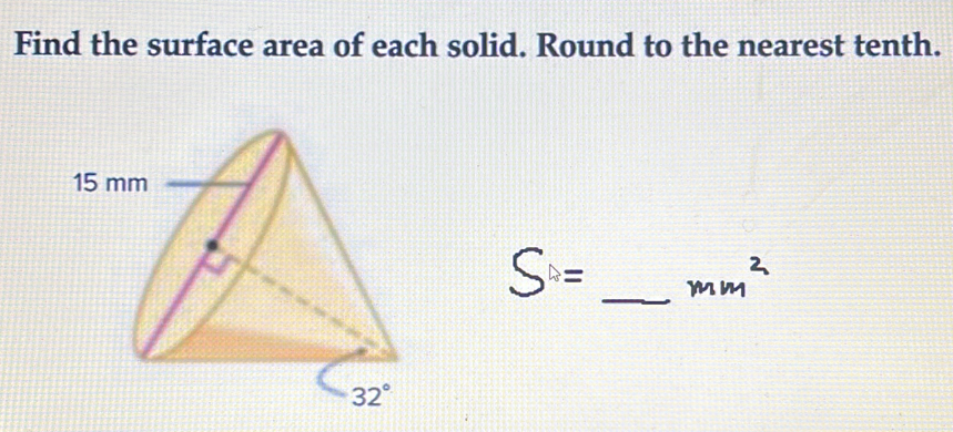 Find the surface area of each solid. Round to the nearest tenth.
_