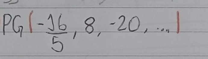 PG(- 16/5 ,8,-20,...)