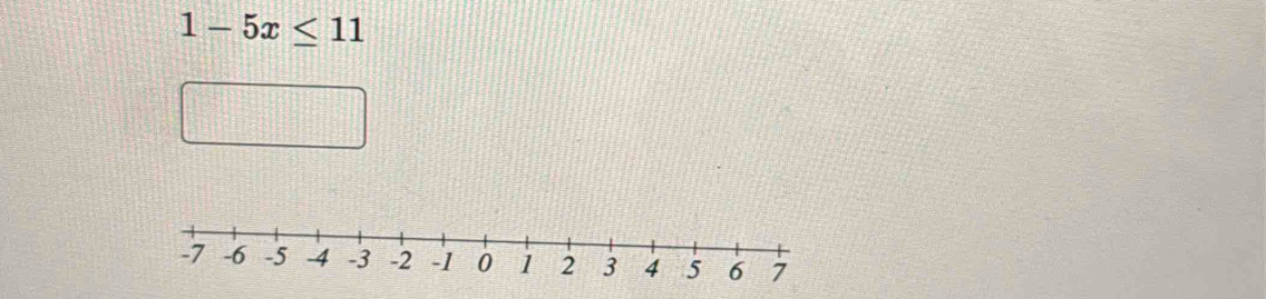 1-5x≤ 11