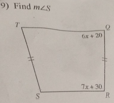 Find m∠ S