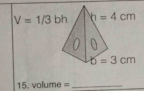 V=1/3
15. volume =_