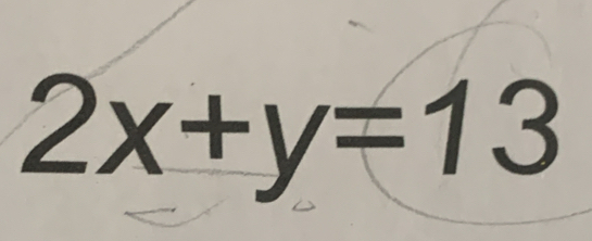 2x+y=13