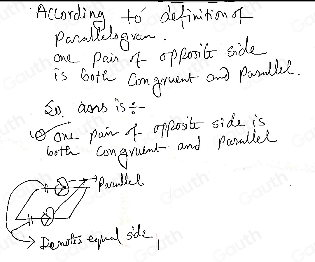 Solved: Why is quadrilateral QRSTa parallelogram? Diagonals bisect each ...