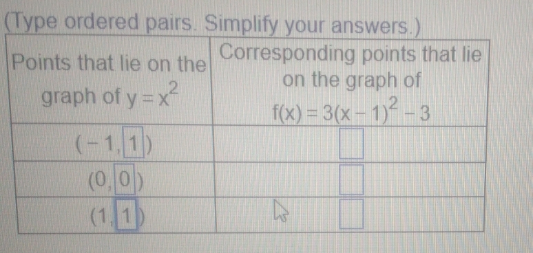 (Type ordered pairs. Simplify you