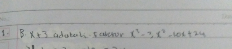 x+3 adoteh Farutor x^3-3x^2-10x+24